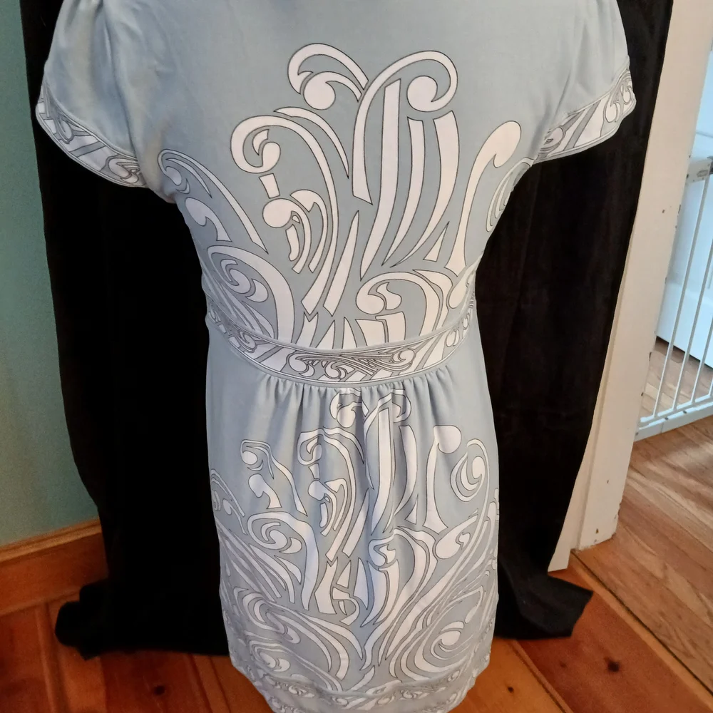 BCBGMaxAzria Light Blue & White Printed Dress - Picture 2 of 4